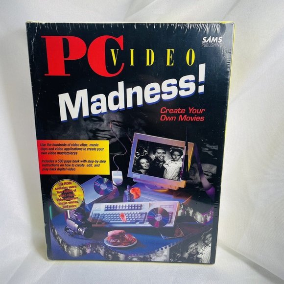 PC Video Madness For Windows 3.1 Sams Publishing Box Set Movie Create Cd-rom - Picture 1 of 9